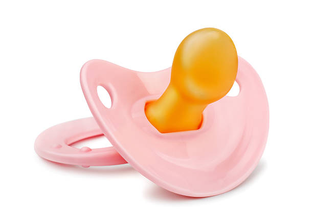 Pacifier Pink orthodontic pacifier isolated on white sooth stock pictures, royalty-free photos & images