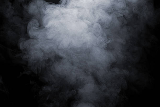 rauch - smoke black abstract white stock-fotos und bilder