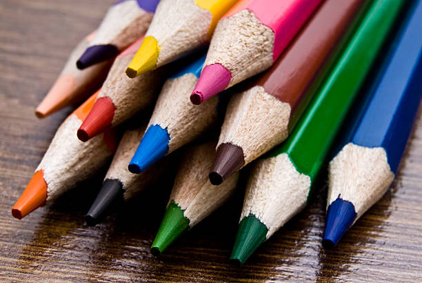 istock Close-up image of multicolor pencils background 523970779