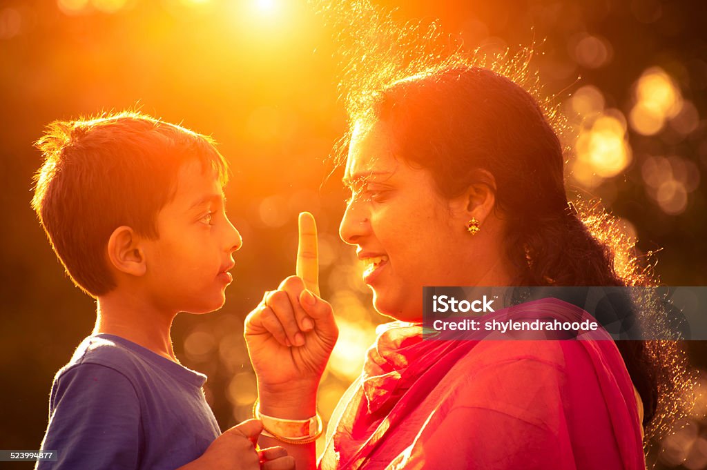 happy young Indian mother and son 5yeal old boy playing with his mother 4-5 Years Stock Photo