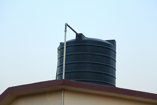 Water tank on roof