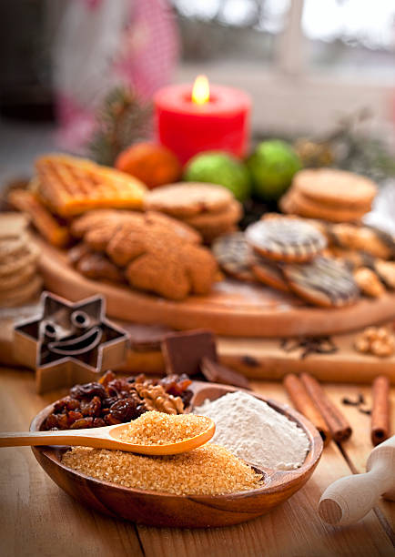 istock Making variety of Christmas cookies 523996945