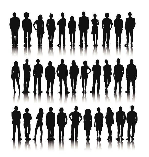Vector of Group of World People Standing Vector of Group of World People Standing standing stock illustrations