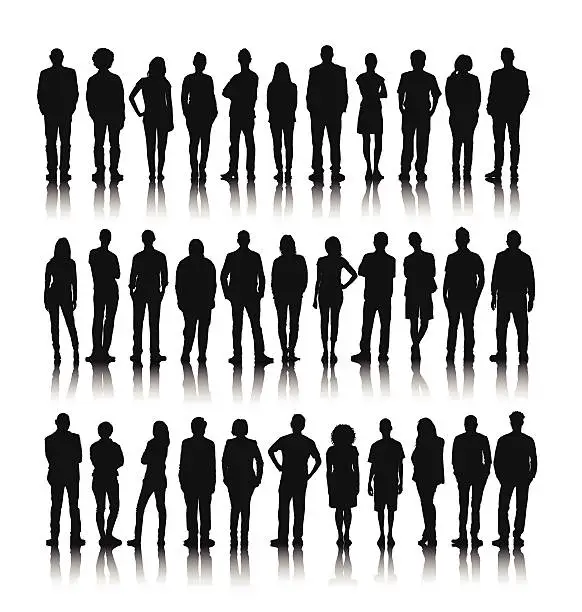 Vector illustration of Vector of Group of World People Standing