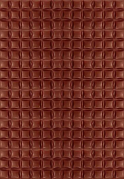 Appetizing dark chocolate bar taken closeup as food background.