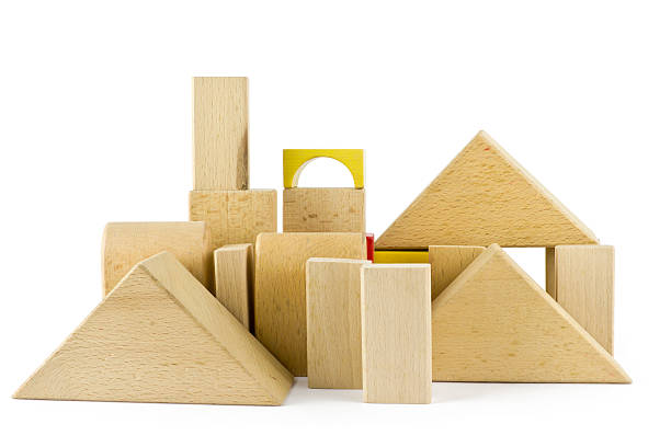 istock abstract wooden city on white 524000831