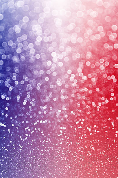 Red White and Blue Background Abstract patriotic red white and blue glitter sparkle background bastille day photos stock pictures, royalty-free photos & images