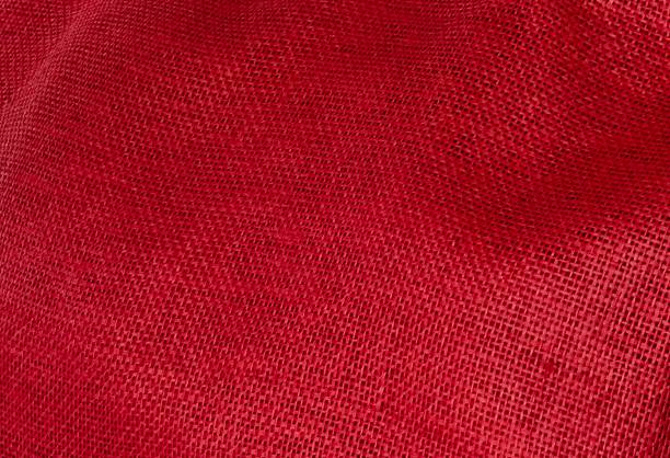 istock Close Up Background of Red Textile Texture 524007370
