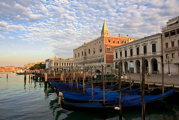 istock Venetian morning and gondolas near San-Marco 524008368