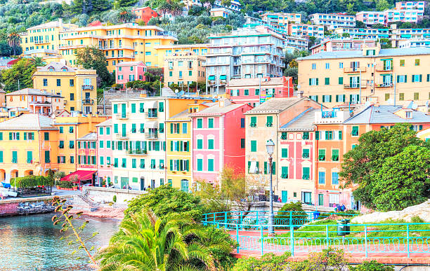 View of Genova Nervi stock photo
