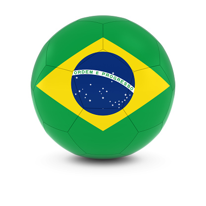 Brazil Football - Brazilian Flag on Soccer Ball