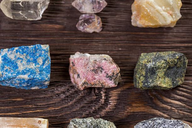 istock Collection set of minerals and stones. 524010626