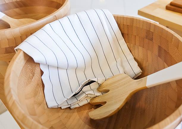 istock Wooden Fork Cutlery in A Wooden Bowl 524011368