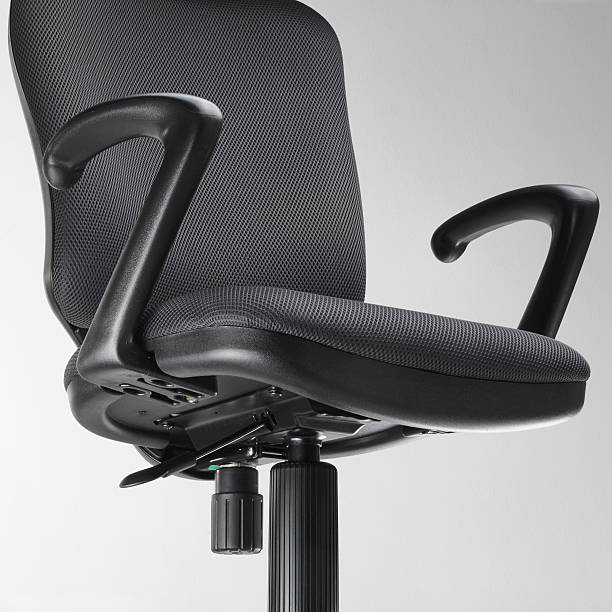 istock Black office swivel chair 524013054