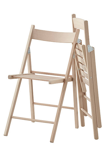istock Side view of folding wooden chair. Clipping path. 524013230