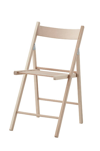istock Side view of folding wooden chair. Clipping path. 524013274