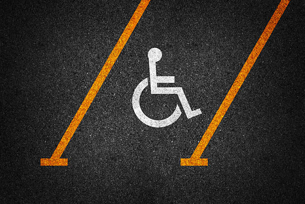 Handicapped parking spot stock photo