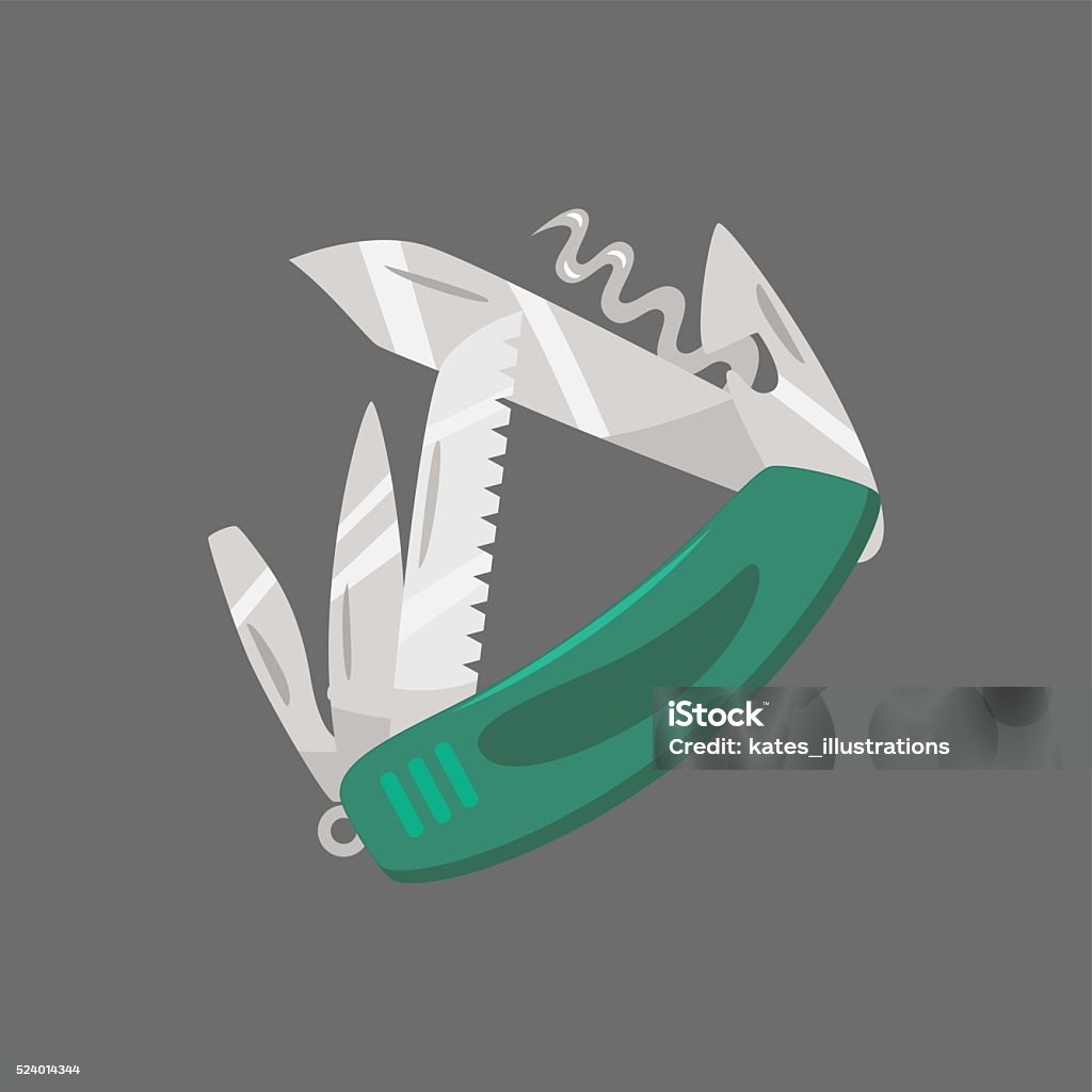 Penknife Penknife. Isolated vector object. Army stock vector