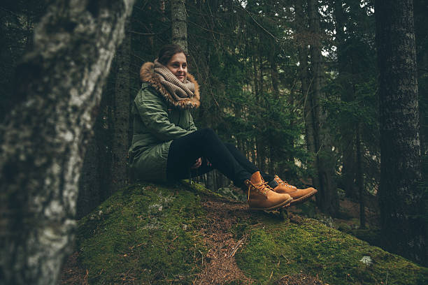 istock Traveler enjoys the view in forest 524014578