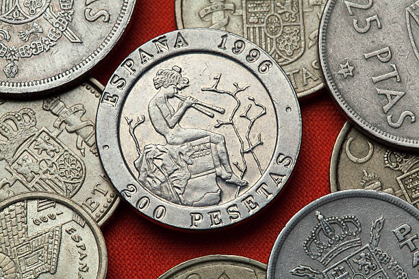 istock Coins of Spain. Spanish painter Mariano Fortuny. 524016946