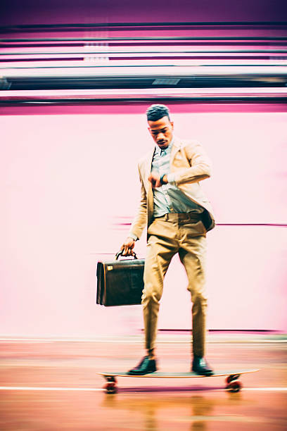 Closeup of a businessman holding briefcase going to work,copy space.