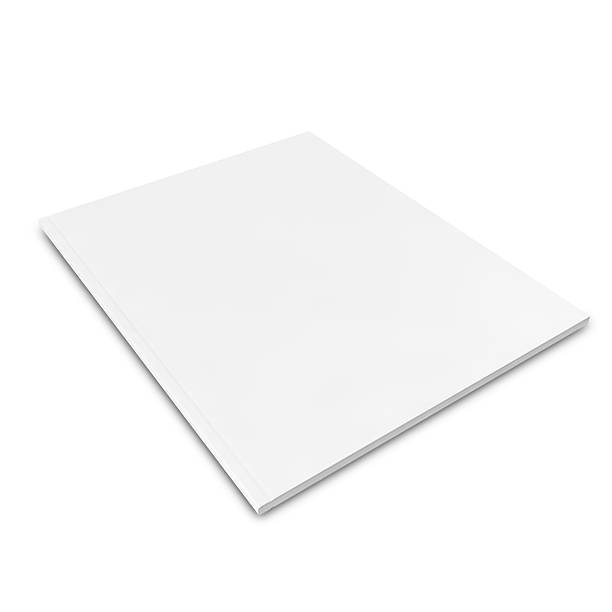 istock Close white journal, magazine with blank pages 524017604