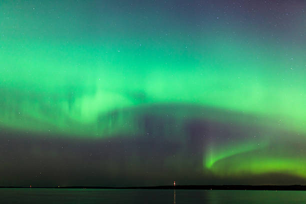 istock Northern lights over lake in finland 524018728