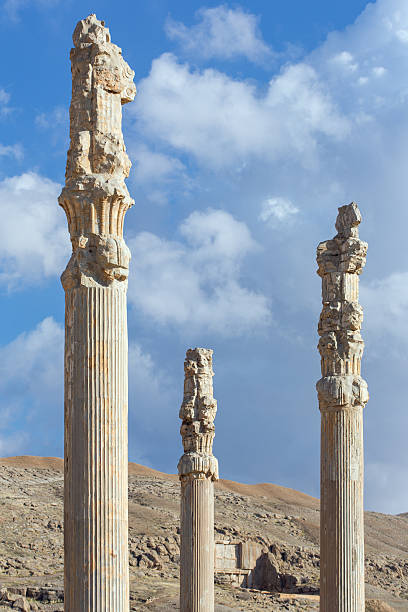 persépolis antigas colunas da cidade, irã - gateway of xerxes - fotografias e filmes do acervo