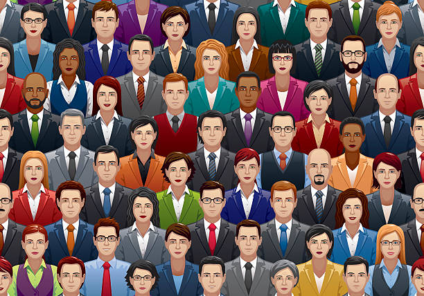 Hommes et femmes d'affaires