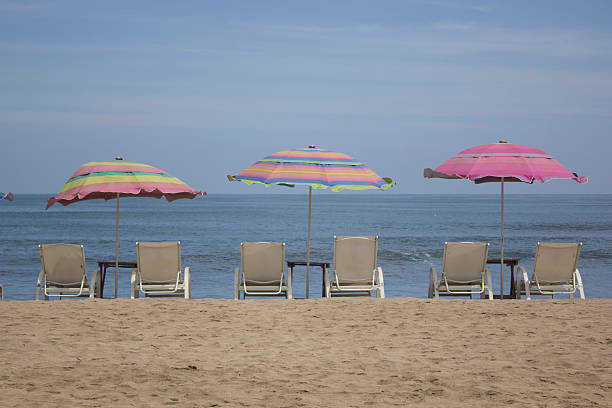 istock Beach Chairs and Umbrella with Ocean View 524022744