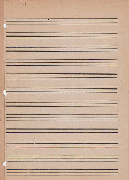 istock Blank vintage sheet music 524023566