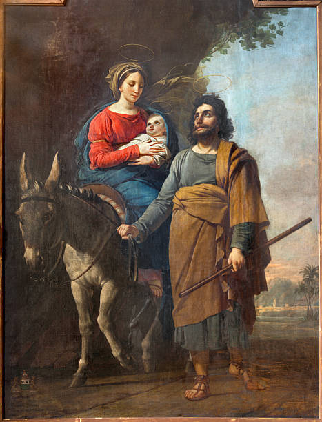 illustrations, cliparts, dessins animés et icônes de mechelen-peinture de vol pour l'égypte scène - égypte