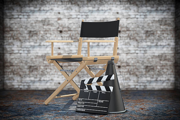 istock Director Chair, Movie Clapper and Megaphone. 3d Rendering 524027450