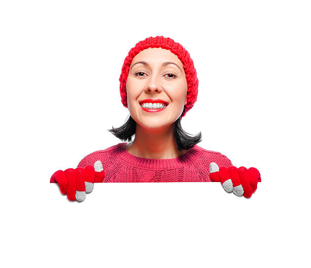 istock Girl showing a blank banner 524028705