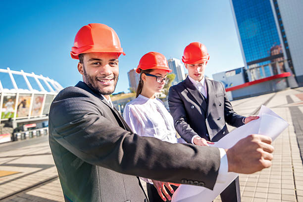 istock Portrait of a successful architect. Three confident business arc 524029137