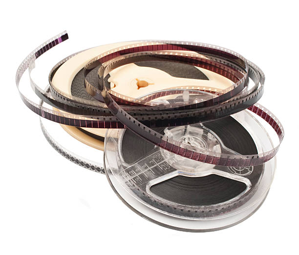 istock old Film Reel isolated on a white background 524029359