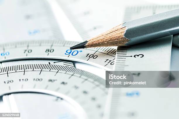 Extremely Selective Focus A Part Of Silver Pencil And Precision Stock Photo - Download Image Now