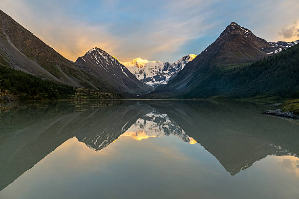 istock Akkem Lake and mount Belukha 524029560