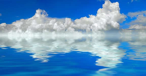 clouds and water background panorama