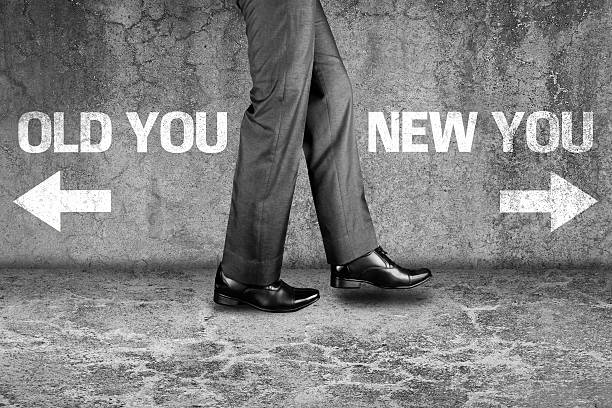 istock Old and New You written text on dirty wall 524031826
