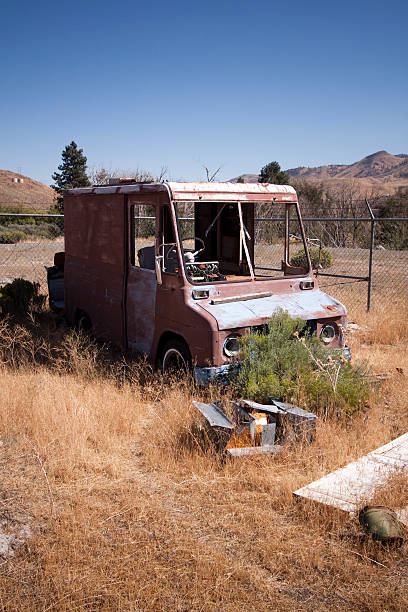 istock Old rusty abandoned Delivery truck 524032584