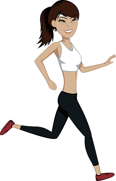 Running Girl Stock Illustration - Download Image Now - Active Lifestyle,  Activity, Adult - iStock