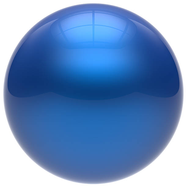 botão rodada bola esfera azul base de formas geométricas círculo - blue ball imagens e fotografias de stock