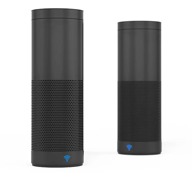 istock Wireless Speakers with Wi-Fi Sign. 3d Rendering 524034308
