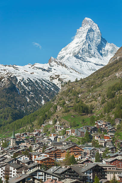 istock Mountain Matterhorn and Zermatt, Swiss 524035076