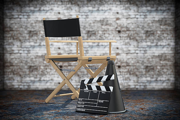istock Director Chair, Movie Clapper and Megaphone. 3d Rendering 524036430