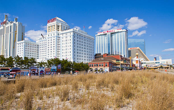 atlantic city new jersey kasyn i hoteli - atlantic city gambling new jersey built structure zdjęcia i obrazy z banku zdjęć