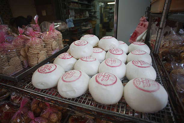 Chinesse pães - fotografia de stock