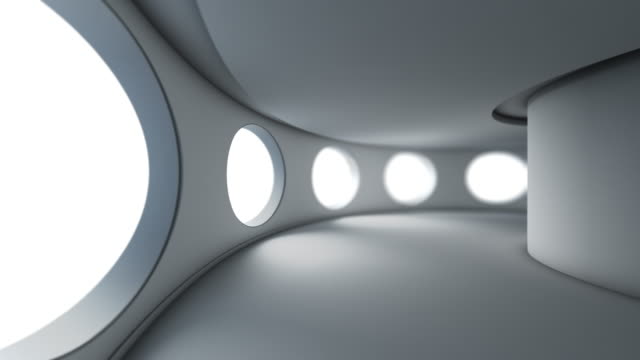 3D loopable animation Abstract Gray Architecture Background