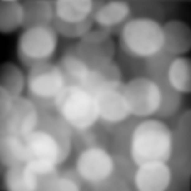 istock Black Defocused Bokeh twinkling lights Vintage background. Festi 524052541